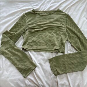 SHEIN Olive Green Crop Top